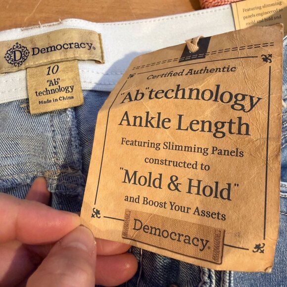 28.DemyLee NY Grandpa Sweater Cardigan MEDIUM -Democracy Ankle Jean Sz 10 Outfit - Picture 7 of 16